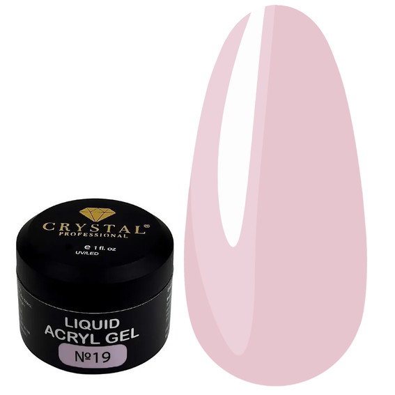 Żel akrylowy do paznokci Crystal Liquid Acryl Gel №19 jasnoróżowy 15 ml - Фото №1