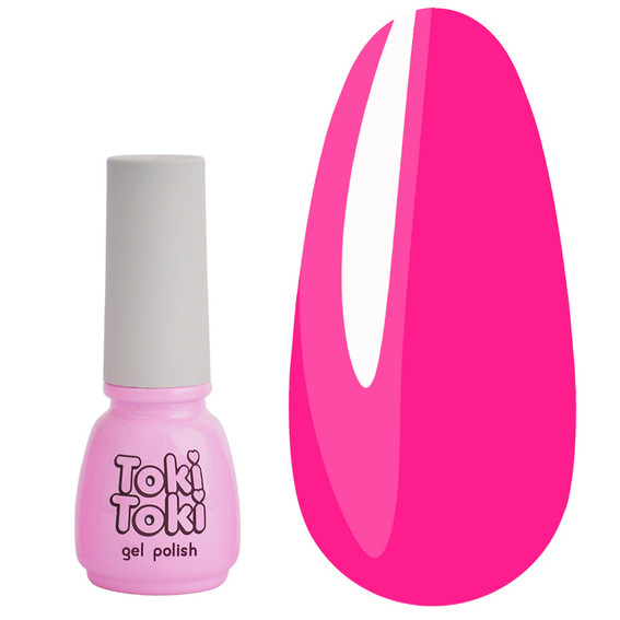 Lakier hybrydowy Toki-Toki № 096 neonowy gorący róż 5 ml - Фото №1