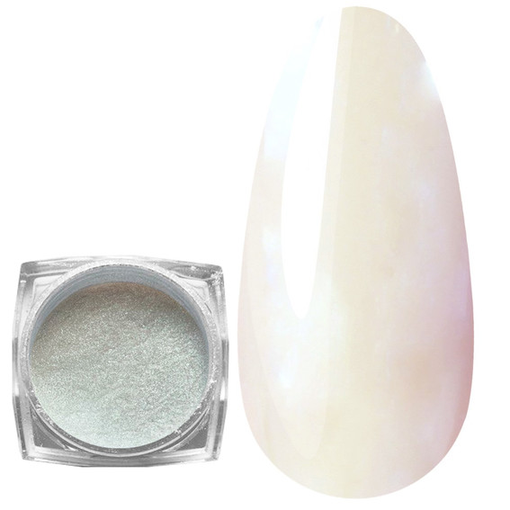 Pastel rub for nails MANY BEAUTY holographic mermaid effect pink green