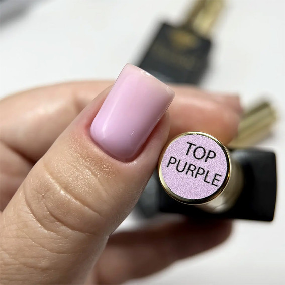Топ для ногтей Crystal Top Purple 12 мл - Фото №2