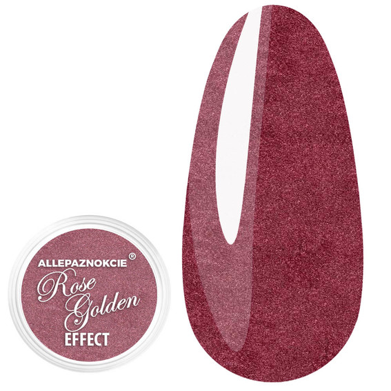 Pyłek do paznokci AllePaznokcie Rose Golden Effect Nr 00 - Фото №1