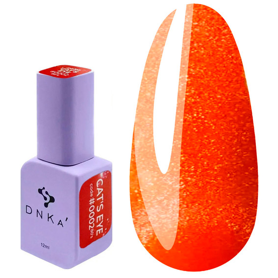 Lakier hybrydowy DNKa Cat Eye 80's 0002 brzoskwiniowy 12 ml - Фото №1