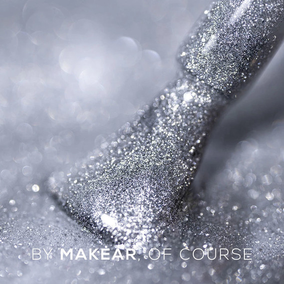 Гель-лак Makear MCL03 кошачий глаз серебро светоотражающий 8 мл - Фото №2