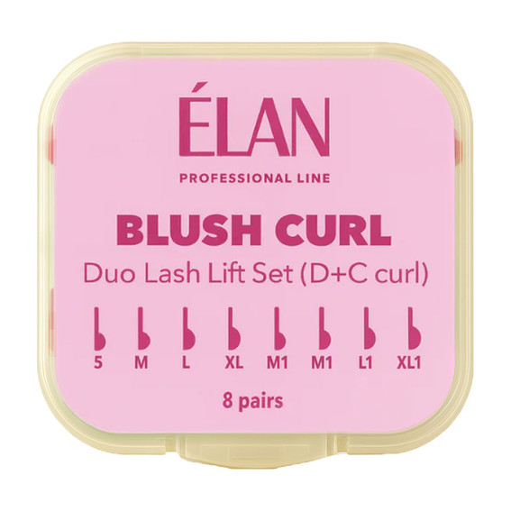 Силиконовые валики Elan для ламинирования ресниц Blush Curl изгиб D+С