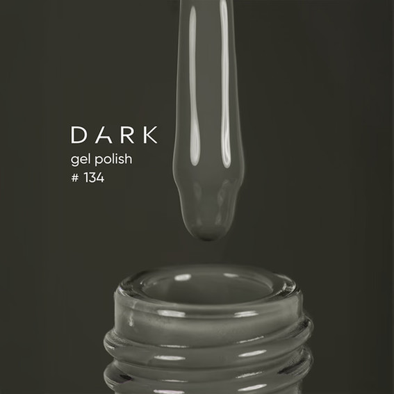 Lakier hybrydowy DARK New collection 134 ciemnoszary 10 ml - Фото №2