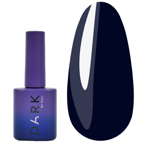 Gel polish DARK New collection 022 deep dark blue 10 ml - Фото №1