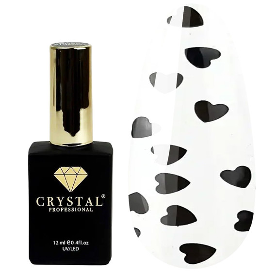 Top hybrydowy Crystal Top Love Black 12 ml - Фото №1