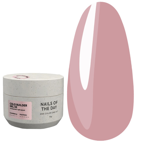 Гель для наращивания NAILSOFTHEDAY Cold Builder gel 02 розовый 15 мл - Фото №1
