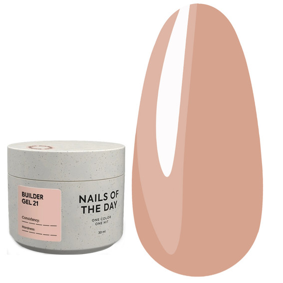 Гель для наращивания NAILSOFTHEDAY Builder gel 21 теплый карамельный 30 мл - Фото №1