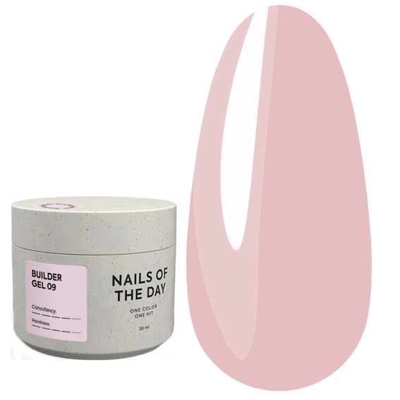 Гель для наращивания NAILSOFTHEDAY Builder gel 09 молочно-розовый 30 мл - Фото №1