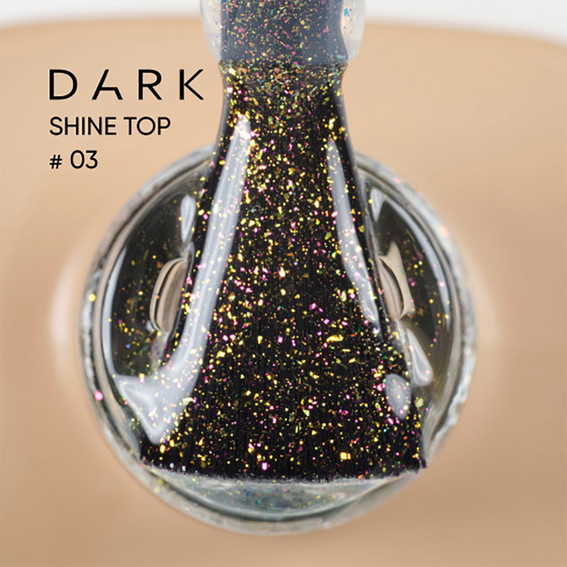 Top hybrydowy Dark Shine Top 3 bez warstwy lepkiej 10 ml - Фото №2