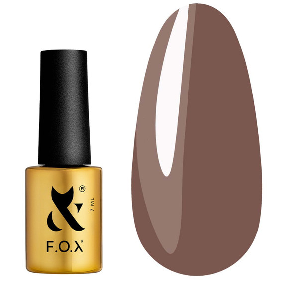 Gel polish F.O.X Mocha Mousse 106 gray-brown 7 ml - Фото №1