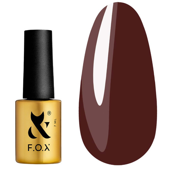 Lakier hybrydowy F.O.X Mocha Mousse 109 ciepły brąz 7 ml - Фото №1