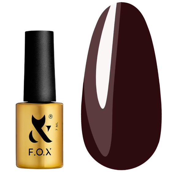 Gel polish F.O.X Mocha Mousse 110 dark chocolate 7 ml - Фото №1