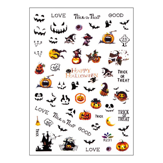 Наклейки для ногтей GNBLab halloween R231 - Фото №1