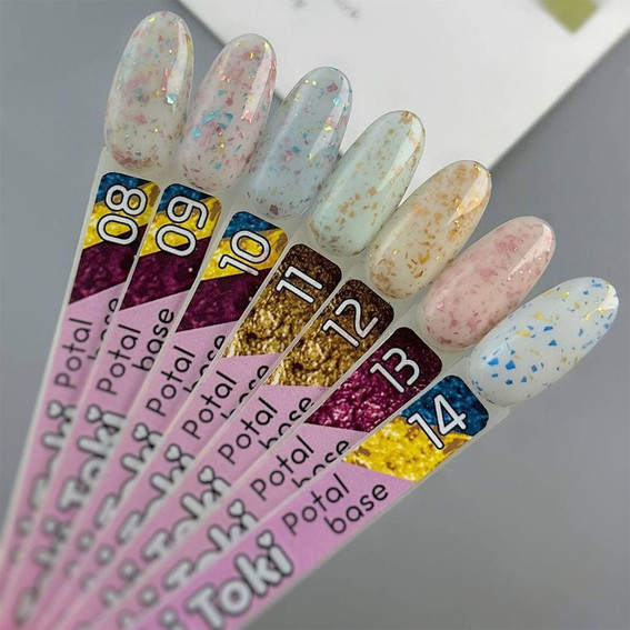 Base Toki-Toki Potal 013 soft pink with pink leaf 5 ml - Фото №3