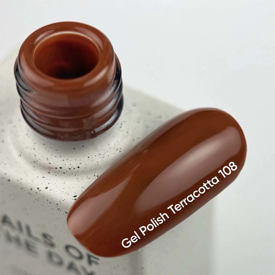 Gel polish NAILSOFTHEDAY 108 Terracotta 10 ml - Фото №3