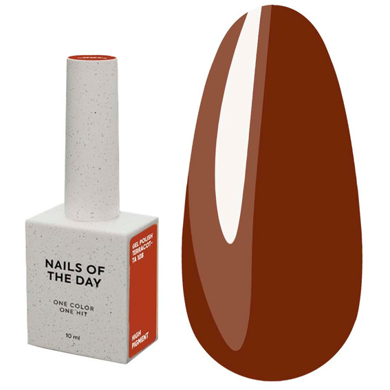 Gel polish NAILSOFTHEDAY 108 Terracotta 10 ml - Фото №1
