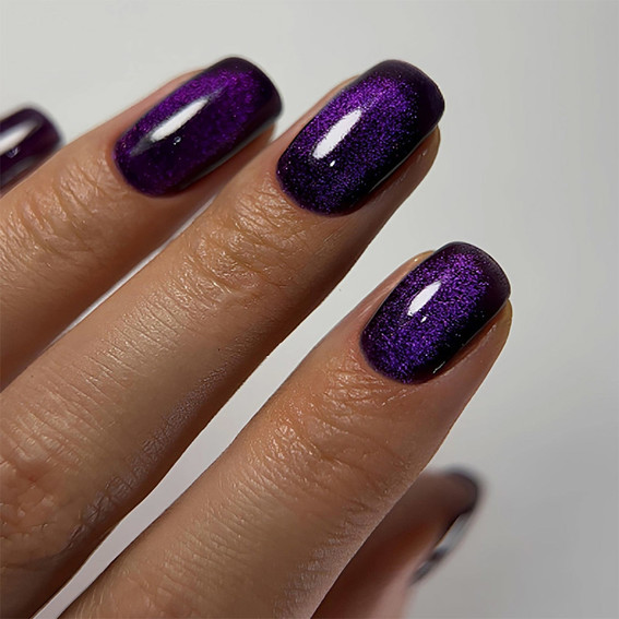 Гель-лак DARK Gel Polish Cat Eye 17 темно-фиолетовый 6 мл - Фото №3