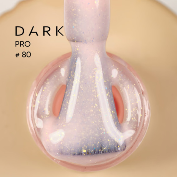 База DARK PRO base 80 розовый с шиммером 15 мл - Фото №2