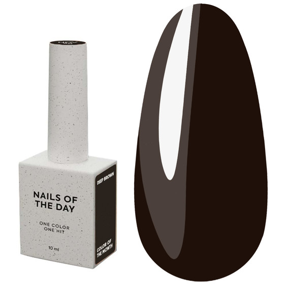 Lakier hybrydowy NAILSOFTHEDAY Color of the month November 2025 Deep Brown 10 ml - Фото №1