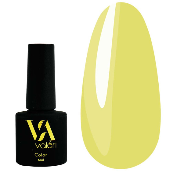 Lakier hybrydowy VALERI Color 050 żółty 6 ml (VA50) - Фото №1