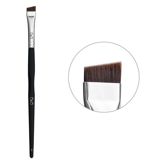 Large beveled brush OKO 01 black edition