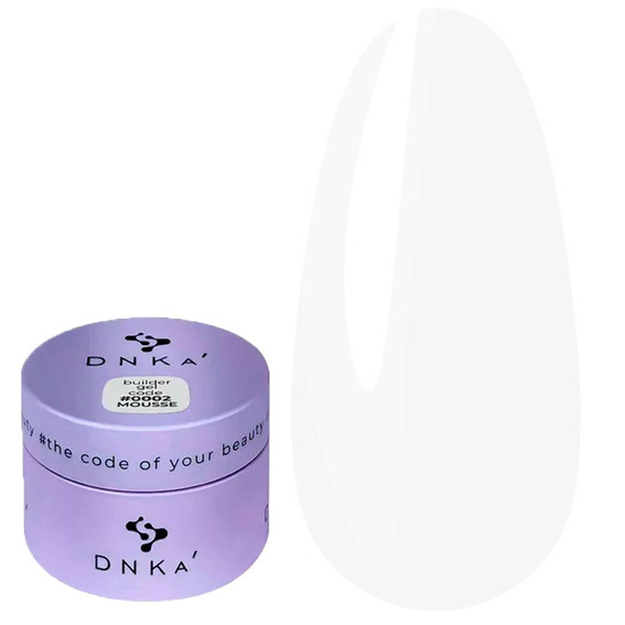Żel do paznokci DNKa Builder Gel Mousse 0002 mlekowy 30 ml - Фото №1