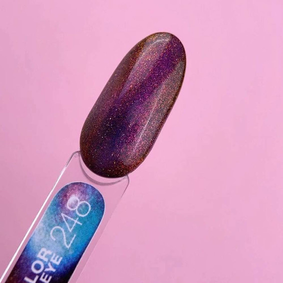 Гель-лак LUNA Color Cat Eye 248 синий, темно-розовый 8 мл (047-3917-1240) - Фото №3