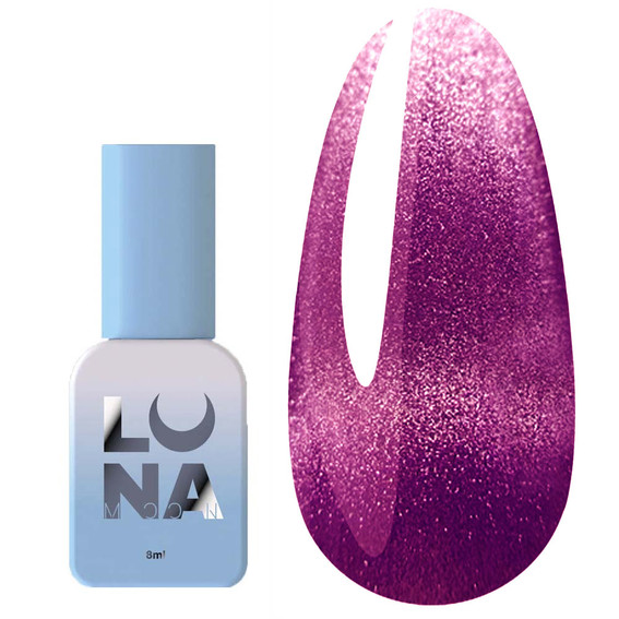 Гель-лак LUNA Color Cat Eye 256 бордовый, фиолетовый 8 мл (047-4121-1232) - Фото №1