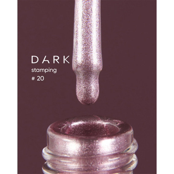 Лак для стемпинга DARK Stamping polish 20 розовый металлик 10 мл - Фото №3