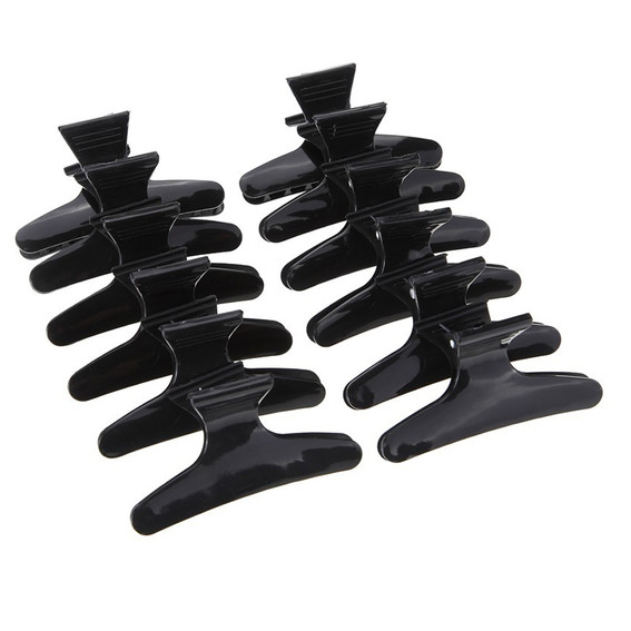 Black hair clips 12 pcs. - Фото №1