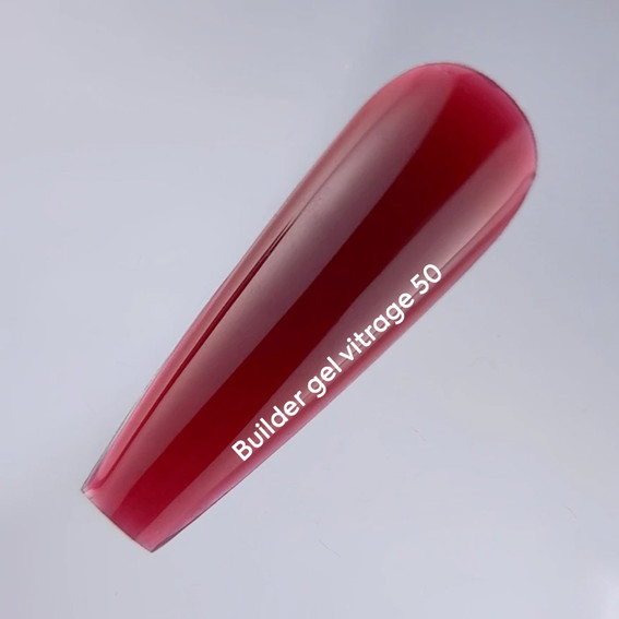 Zel budujący NAILSOFTHEDAY Builder gel 050 Vitrage czerwony 15 ml - Фото №5