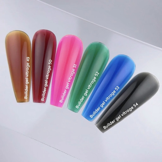 Zel budujący NAILSOFTHEDAY Builder gel 052 Vitrage zielony 15 ml - Фото №6
