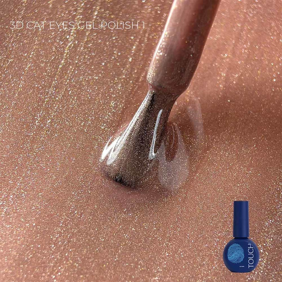 Гель-лак Touch 3D Cat Eyes Gel Polish 01 бежевый 9 мл - Фото №3