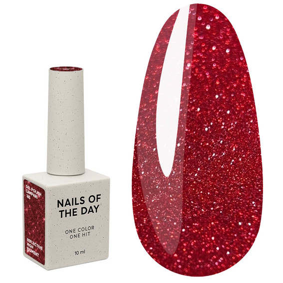 Lakier hybrydowy NAILSOFTHEDAY Gel Polish 165 Campari intensywnie czerwony odblaskowy 10 ml - Фото №1