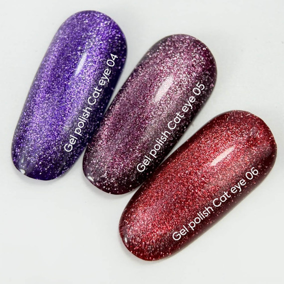 Гель-лак NAILSOFTHEDAY Cat Eye Gel Polish 04 насыщенный фиолетовый 6 мл - Фото №4