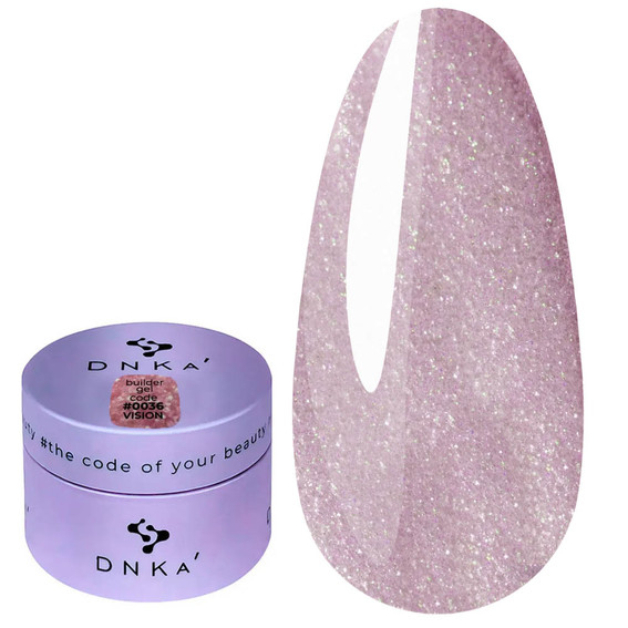 Гель для ногтей DNKa Builder Gel Vision 0036 пудрово-розовый 30 мл - Фото №1