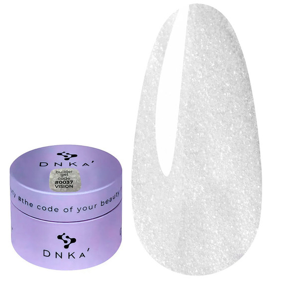 Żel do paznokci DNKa Builder Gel Vision 0037 mroźny mleczny 30 ml - Фото №1