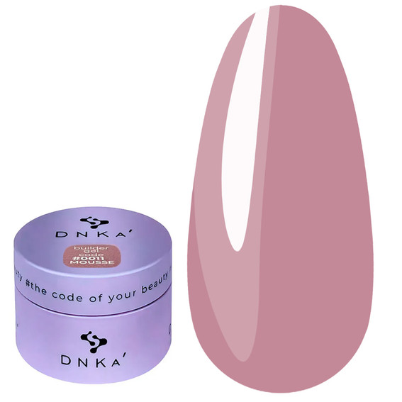 Żel do paznokci DNKa Builder Gel Mousse 0011 zakurzona róża 30 ml - Фото №1