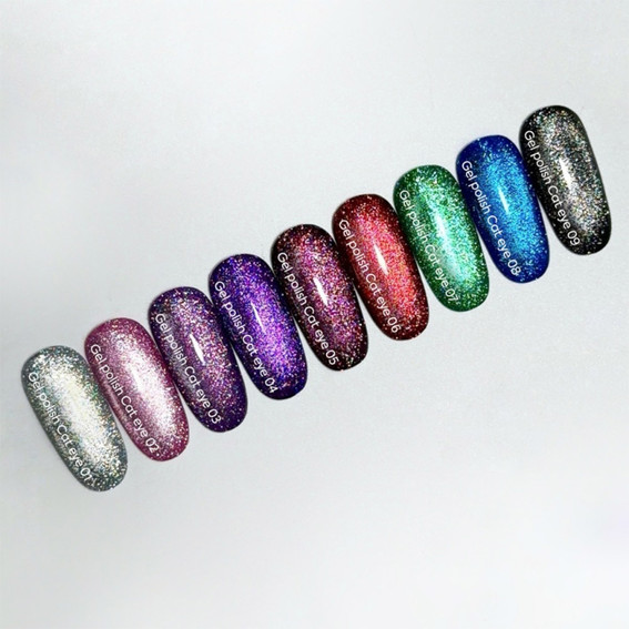 Гель-лак NAILSOFTHEDAY Cat Eye Gel Polish 04 насыщенный фиолетовый 6 мл - Фото №5