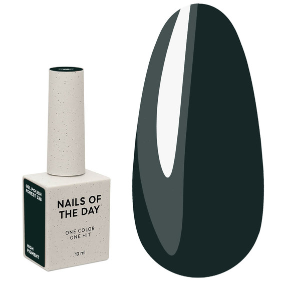 Lakier hybrydowy NAILSOFTHEDAY 326 Forest głęboki przygaszony zielony 10 ml - Фото №1