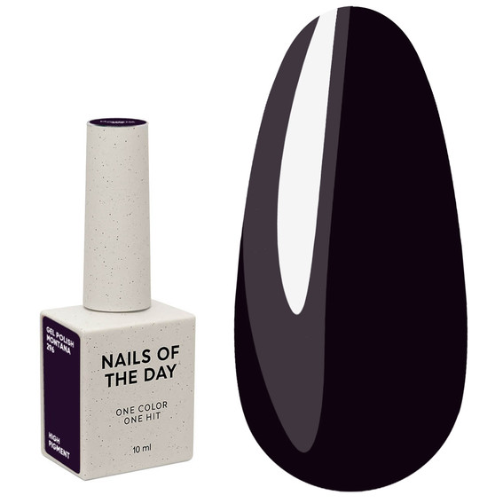Lakier hybrydowy NAILSOFTHEDAY 296 Montana bardzo ciemny śliwkowy 10 ml - Фото №1