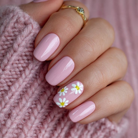 Pink Short Nails