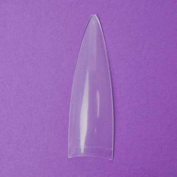 Żelowe tipsy TUFI profi Half Cover Soft Gel Tips Stiletto Przezroczysty 240 szt (0326343) - Фото №5