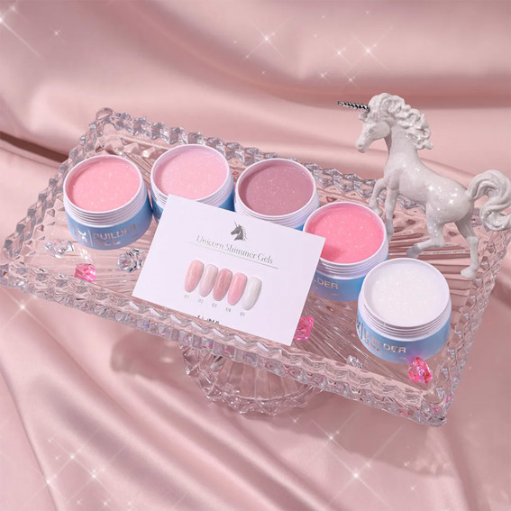 Gel for nail extensions LUNA Shimmer Gel 5 milky white 30 ml (323-5427-1580) - Фото №4