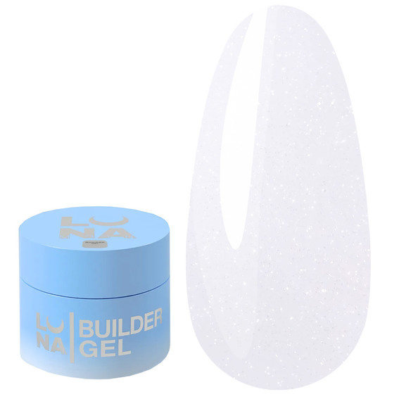 Gel for nail extensions LUNA Shimmer Gel 5 milky white 30 ml (323-5427-1580) - Фото №1