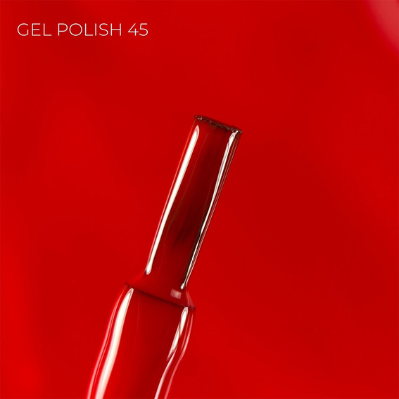 Lakier hybrydowy Touch Gel Polish 45 klasyczny czerwony 9 ml - Фото №2