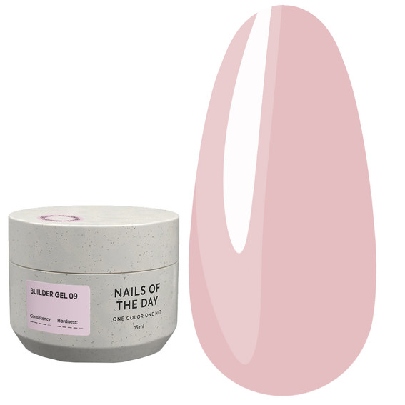 Гель для наращивания NAILSOFTHEDAY Builder gel 09 молочно-розовый 15 мл - Фото №1