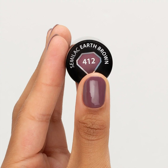 Гель-лак Semilac 412 Earth Brown 7 мл - Фото №2